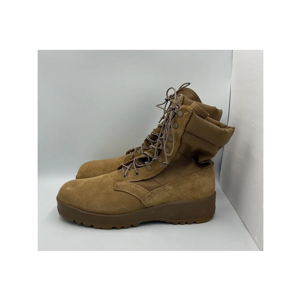 Army Hot Weather Combat Boots Mens 12R Coyote Tan Vibram Sole USA